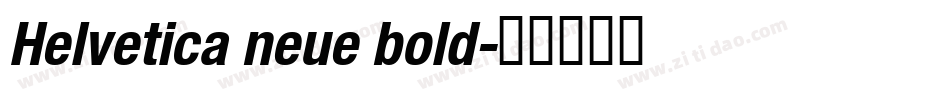 Helvetica neue bold字体转换